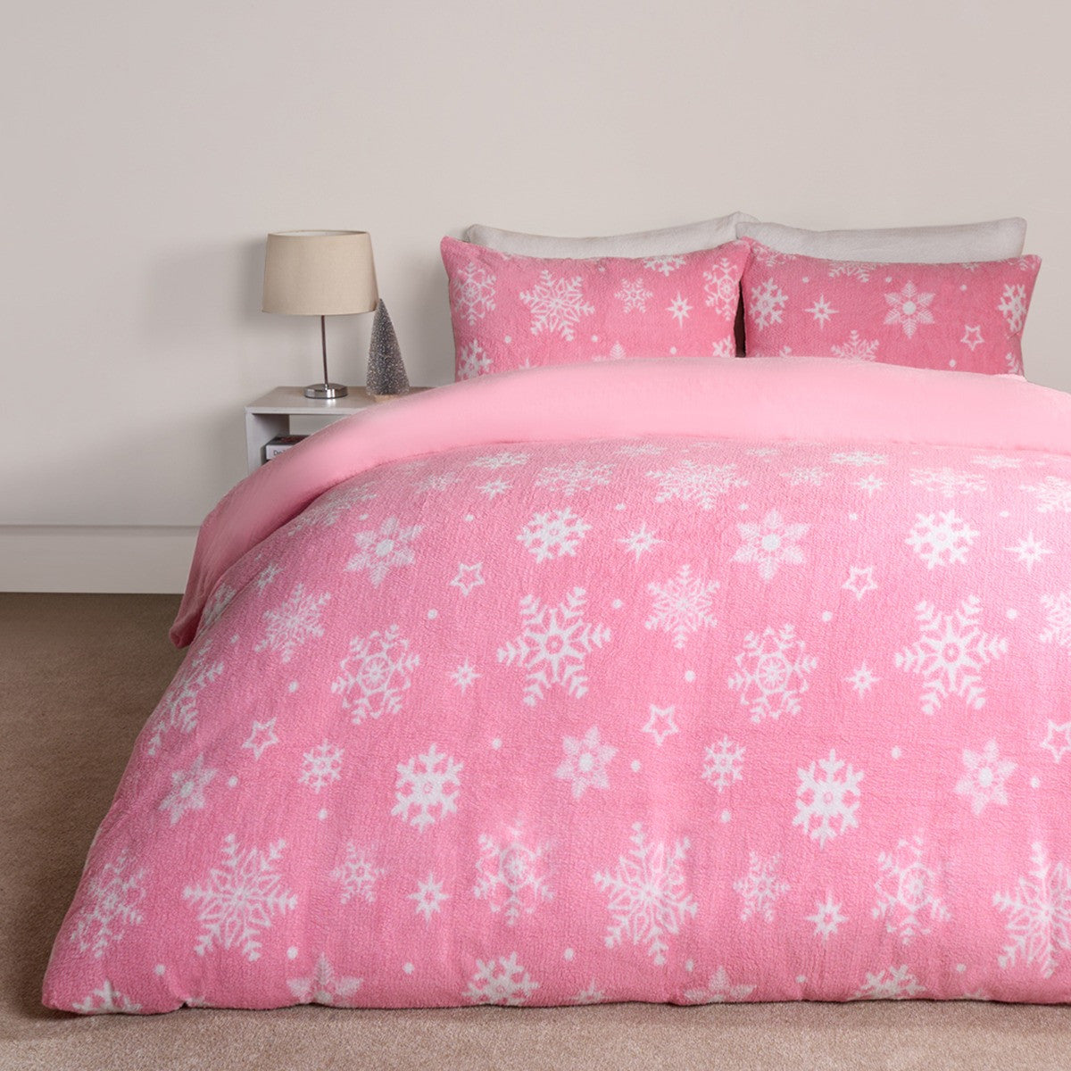 Snowflake Teddy Duvet Cover Set