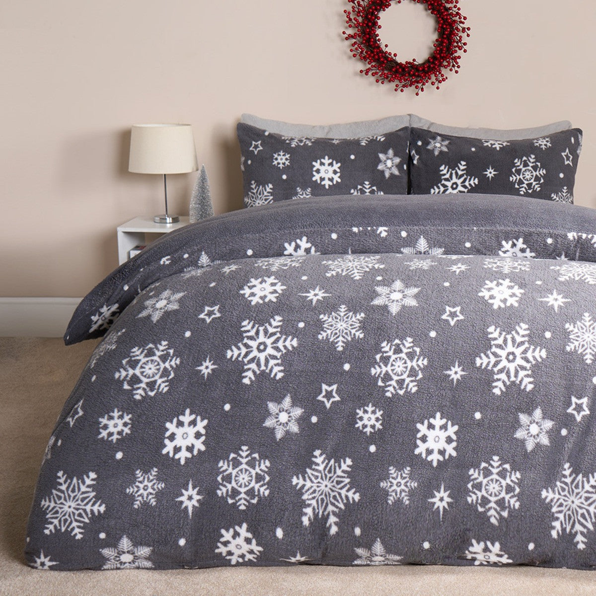 Snowflake Teddy Duvet Cover Set