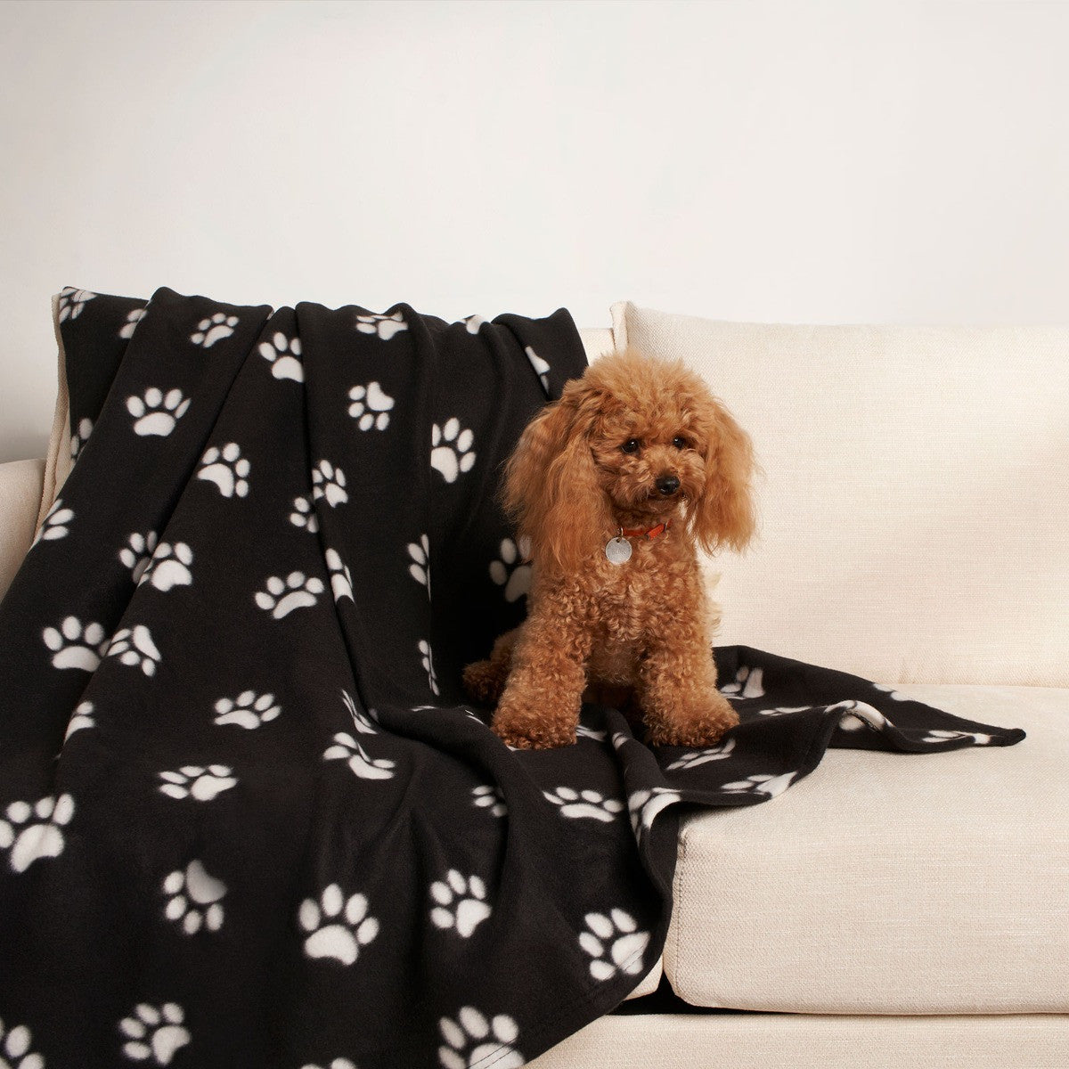 Pet Paw Print Fleece Blanket