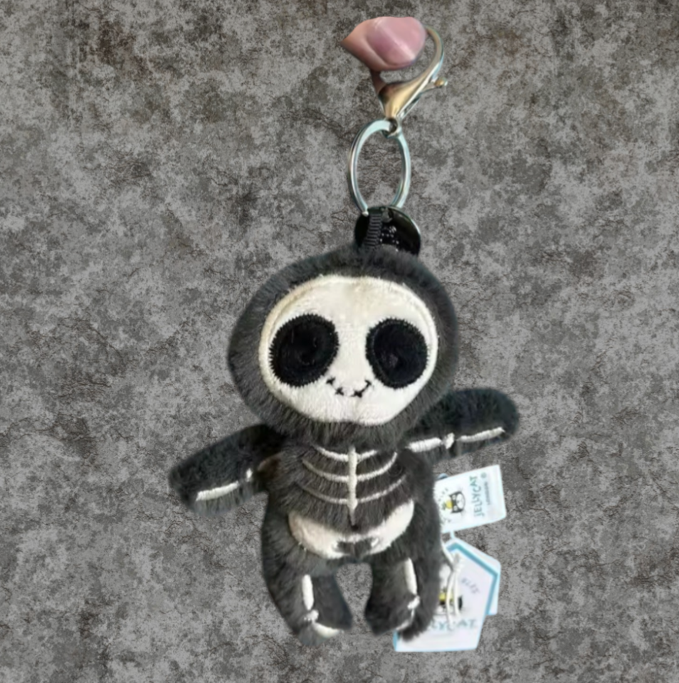 Skull Man Plushie Keychain / Bag Charm