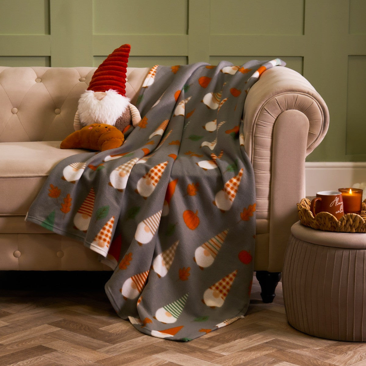 Autumnal Gonk Polar Fleece Throw