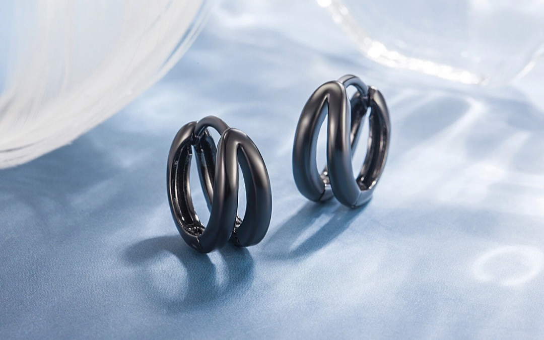 Sterling silver hoop earrings