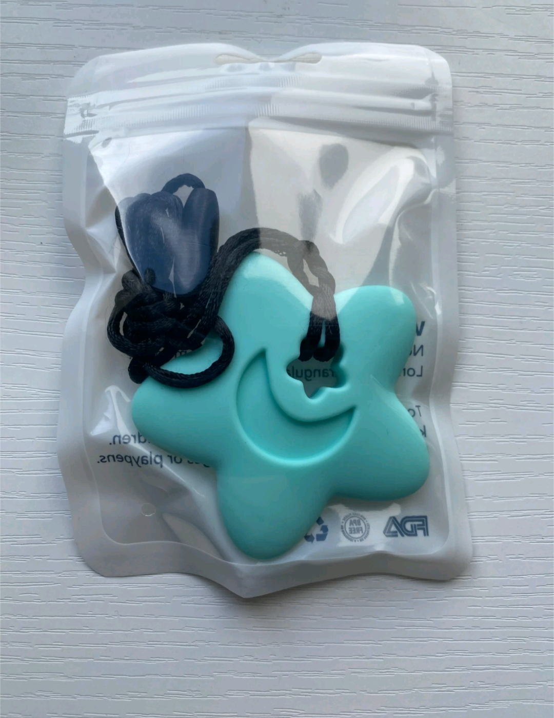 Sensory Star Chew Necklace Autism ADHD Kids Adults BPA Free Silicone Toy Safe