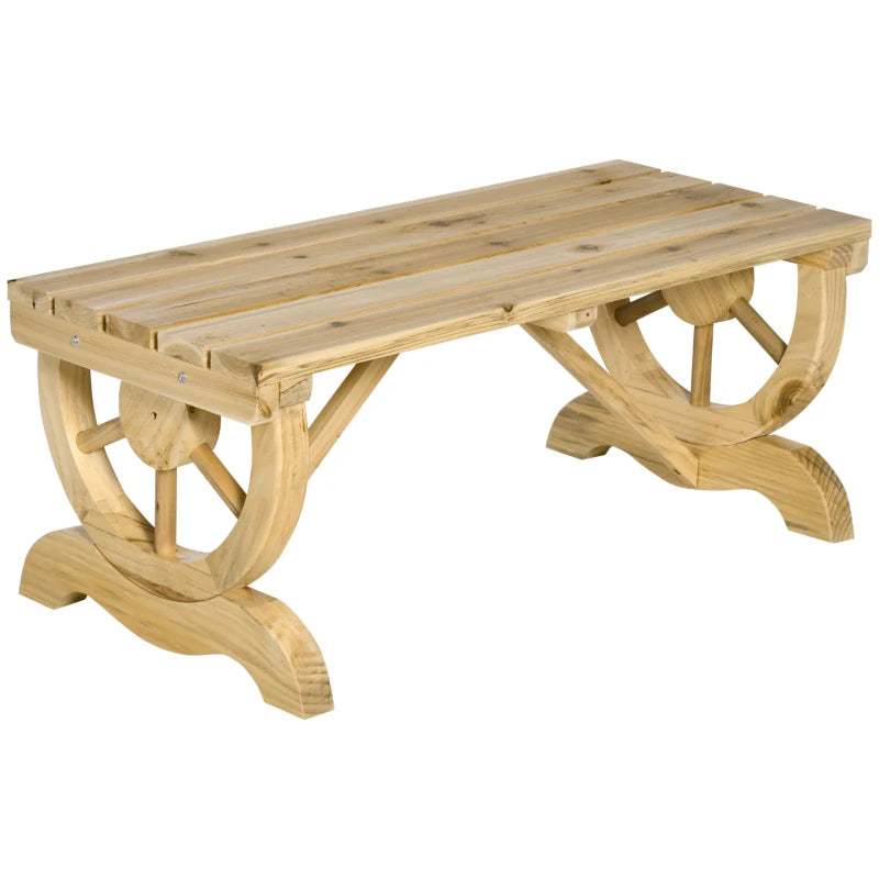 2 Person Garden Rustic Wooden Bench