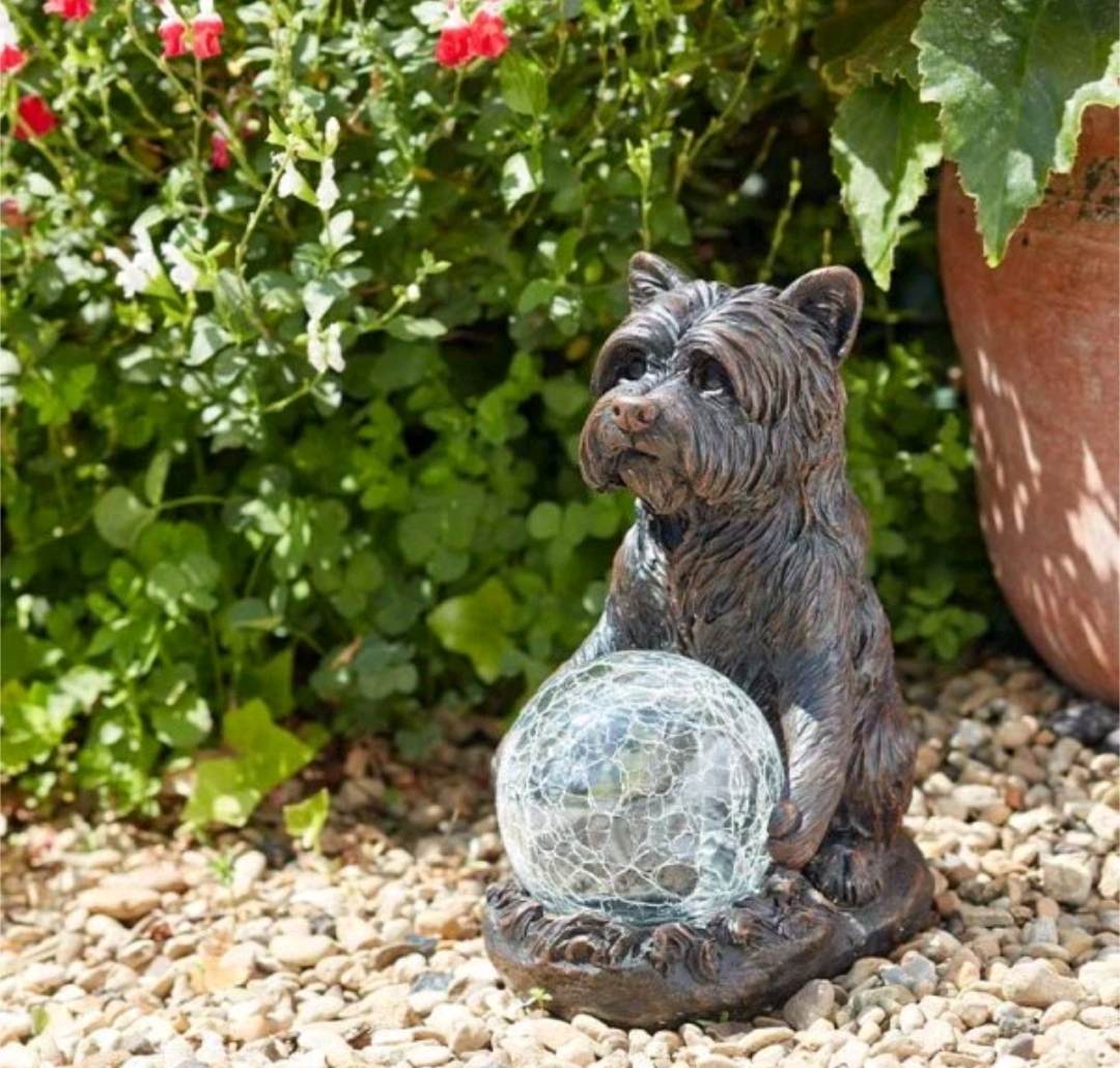 Mystic Dog Light Up Garden Solar Ornament