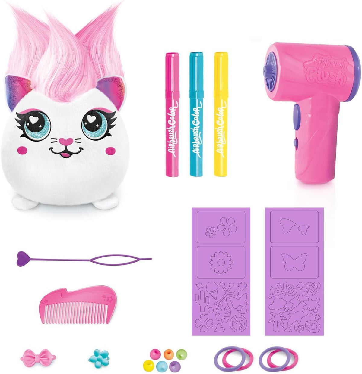 Airbrush Hair'iffic Squish Pal Plush Toy
