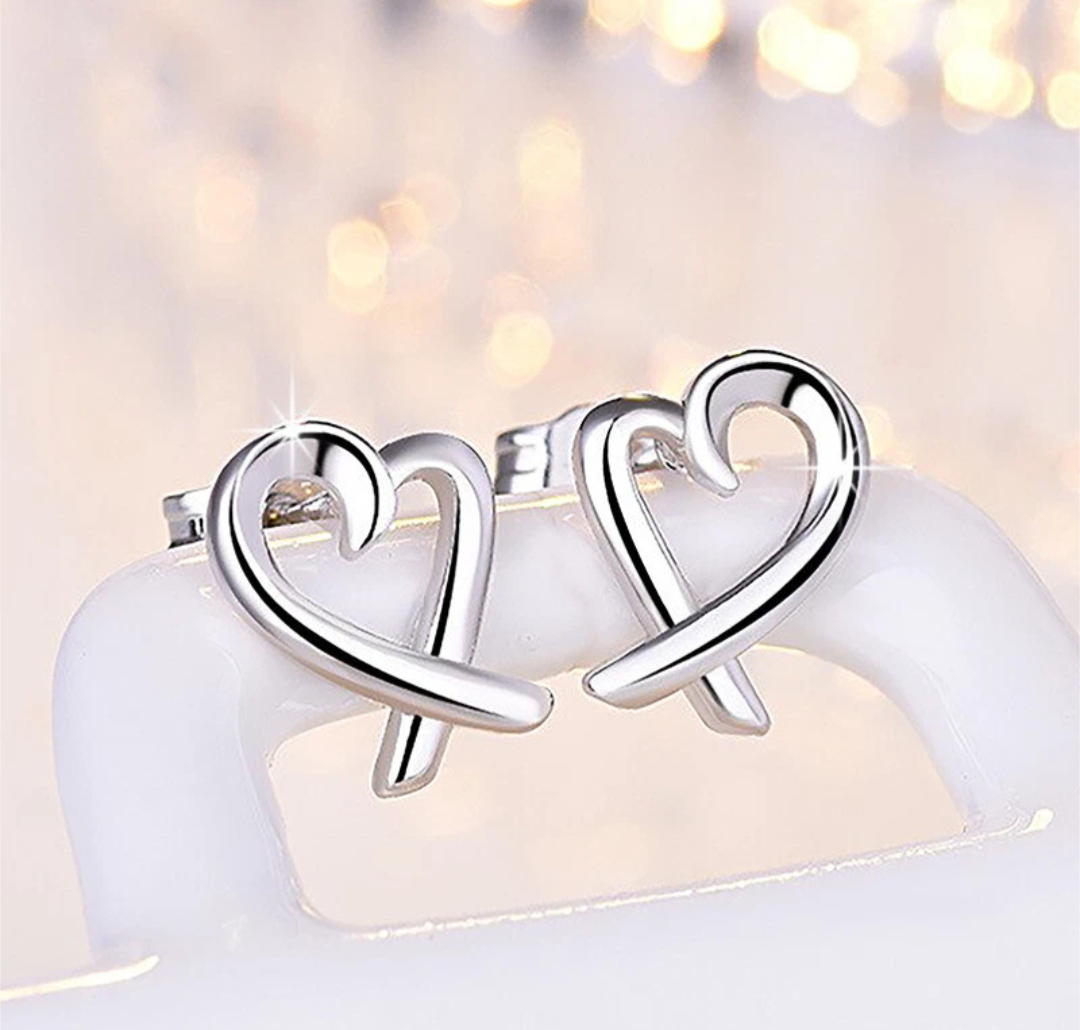 Hollow Heart Stud Earrings