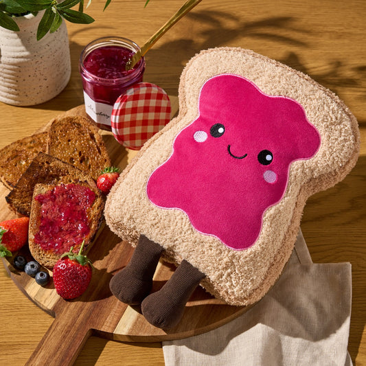 Rosie The Jam Toast Cushion - Hot Pink/Natural