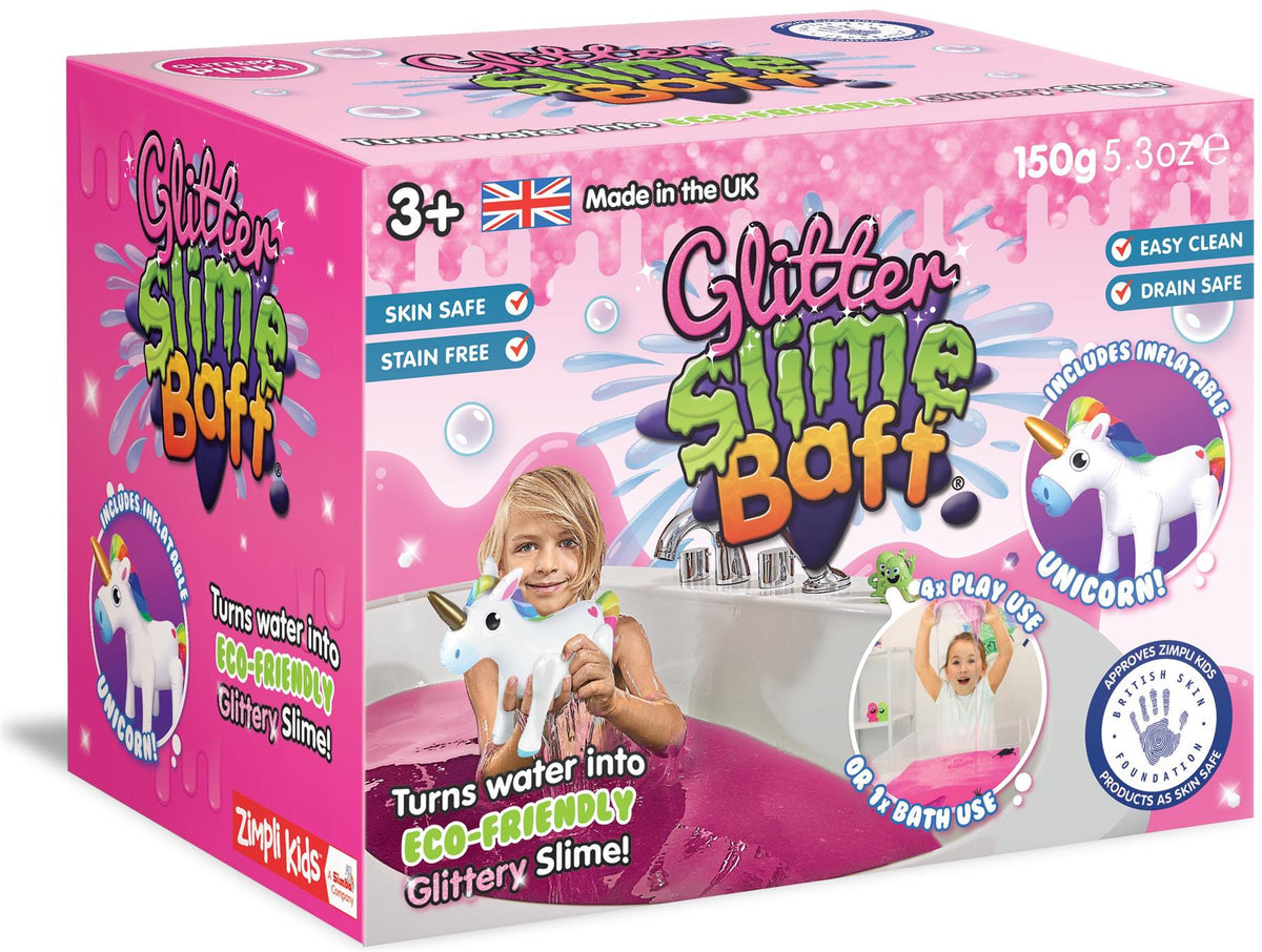 Pink Slime Baff and Inflatable Unicorn