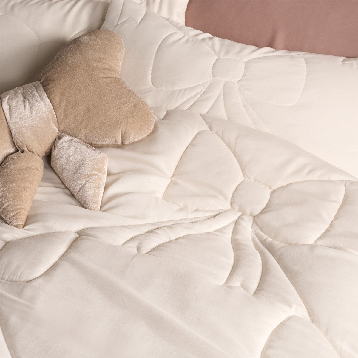 Diamond Bow Quilted Coverless 7.5 Tog Duvet Set