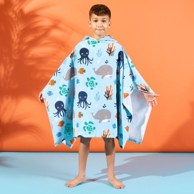 Under the Sea Kids Towel Poncho