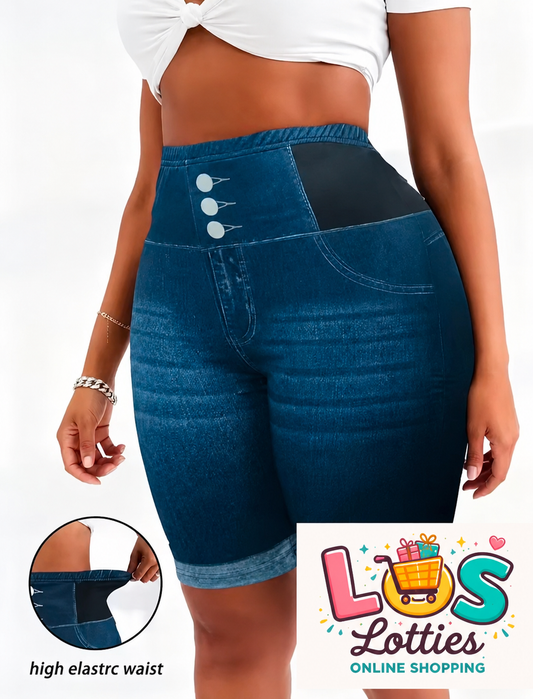 Plus size "not denim" shorts