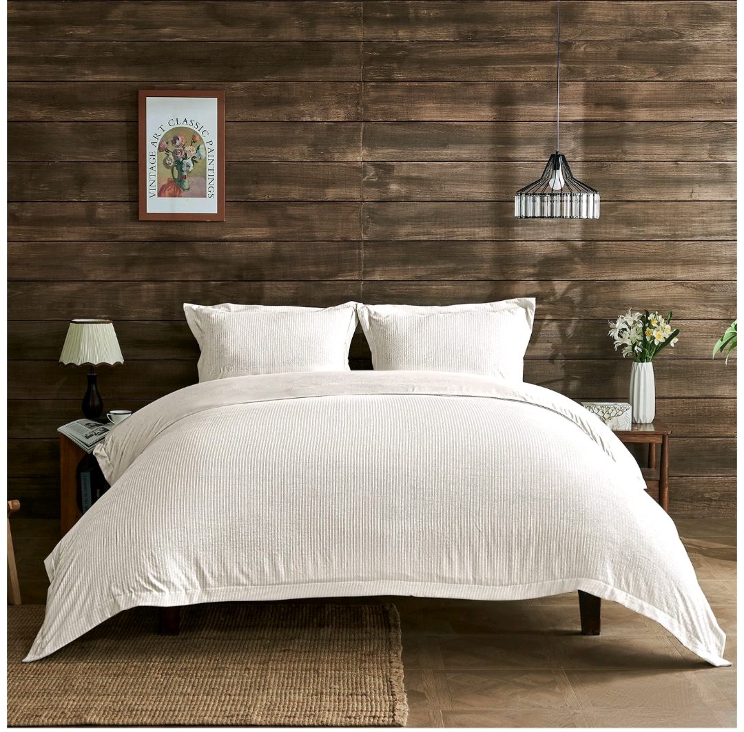 Textured Ribbed Duvet Set