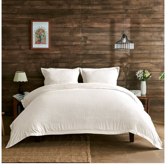 Textured Ribbed Duvet Set