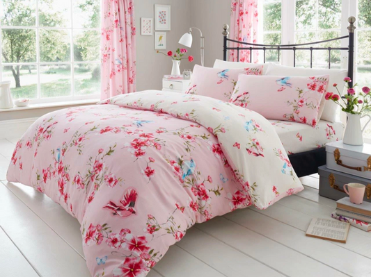 Spring Blossom Duvet Set - Pink