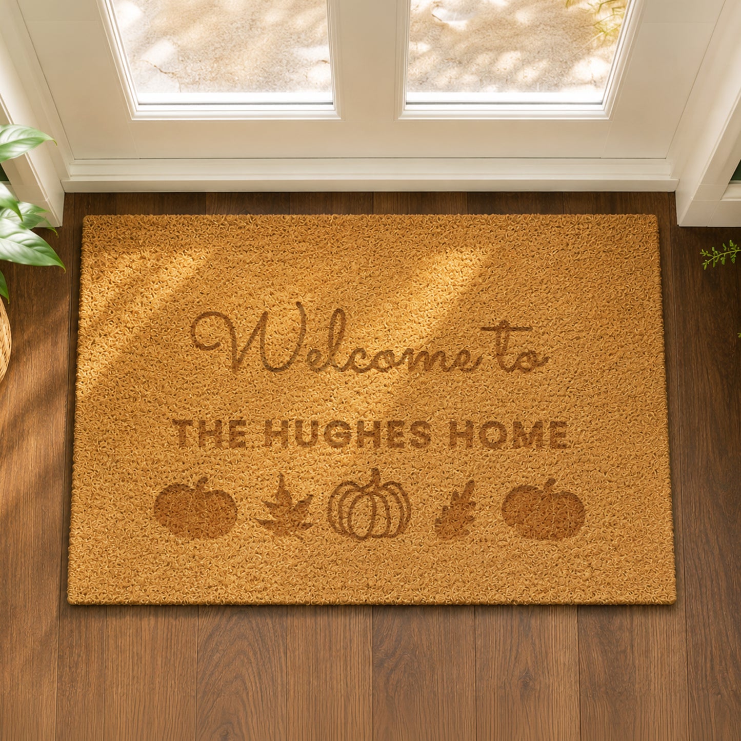 Personalised Pumpkin Rectangle Doormat