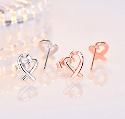 Hollow Heart Stud Earrings