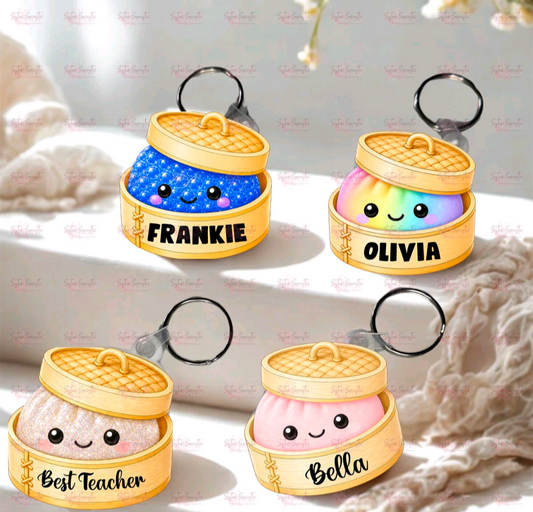 Kids Personalised Dumpling Bag Charm