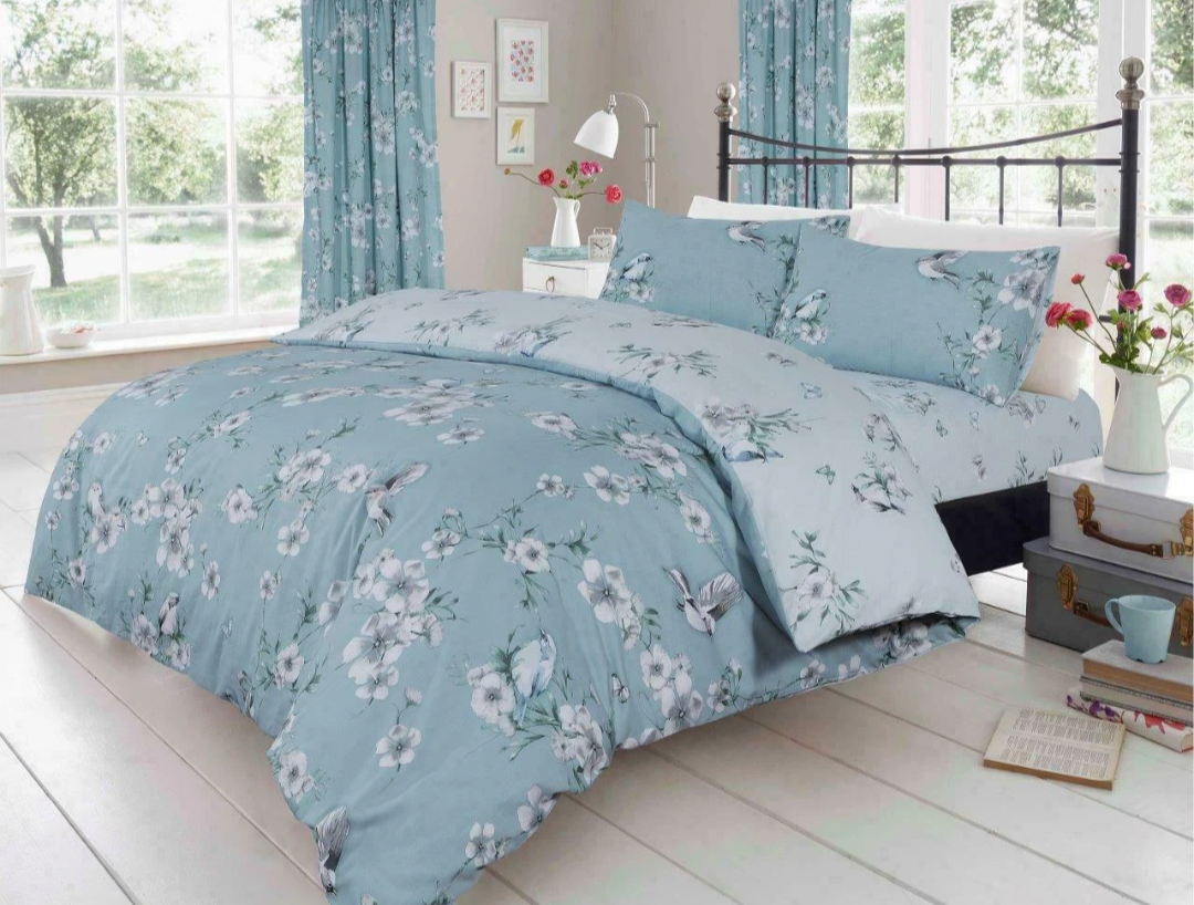 Spring Blossom Duvet Set - Blue
