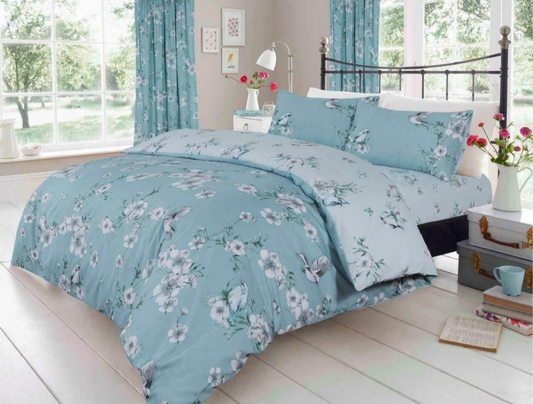 Spring Blossom Duvet Set - Blue
