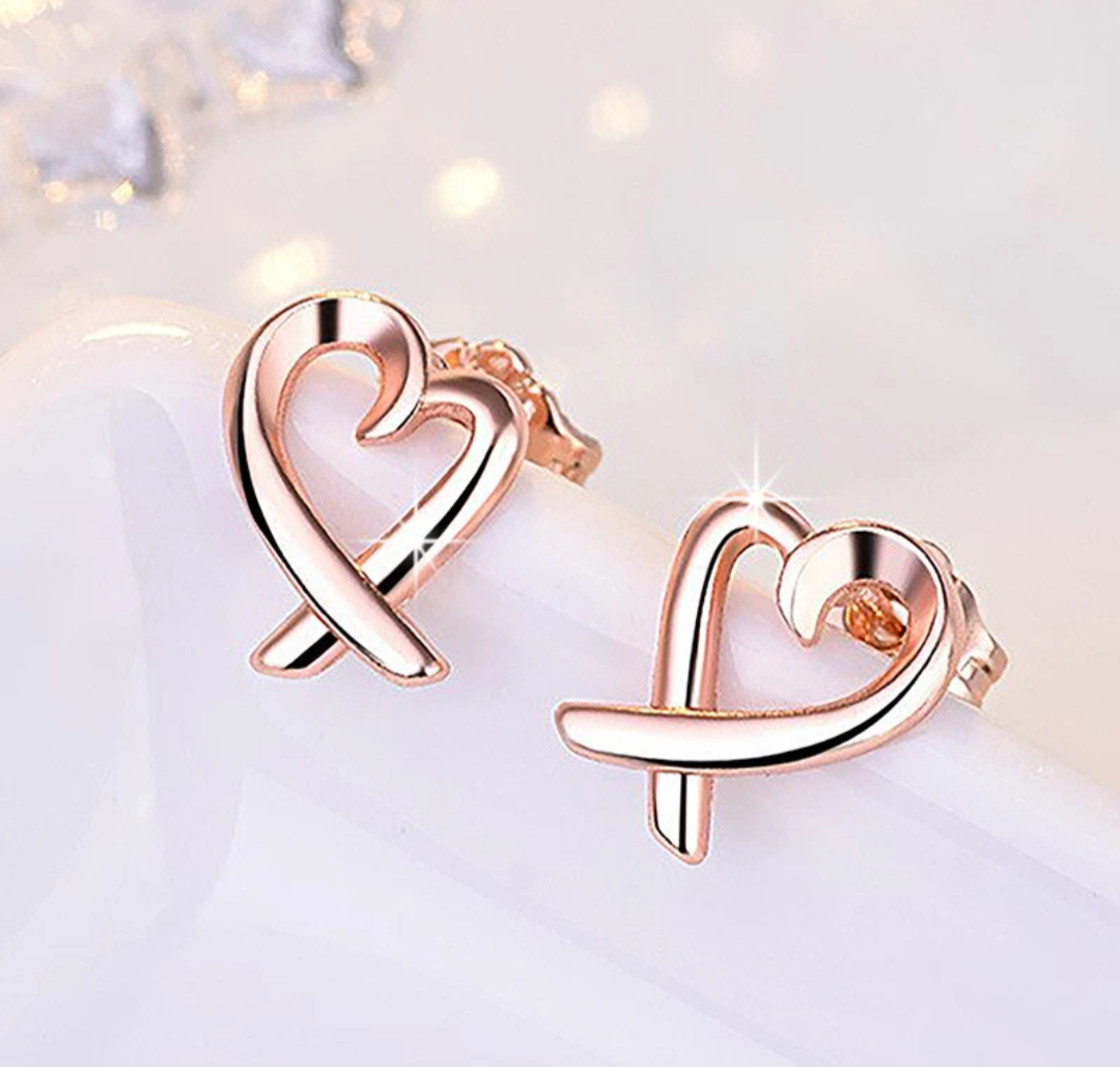 Hollow Heart Stud Earrings