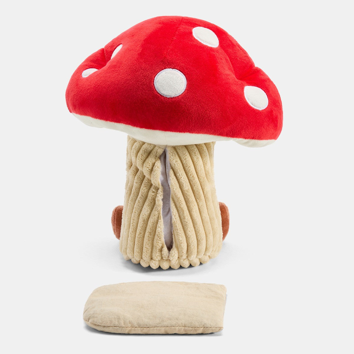 Mushroom Microwaveable Hottie - White/Red