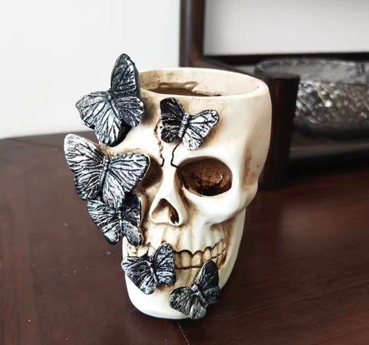 Skull Pen / Makeup Brush Holder