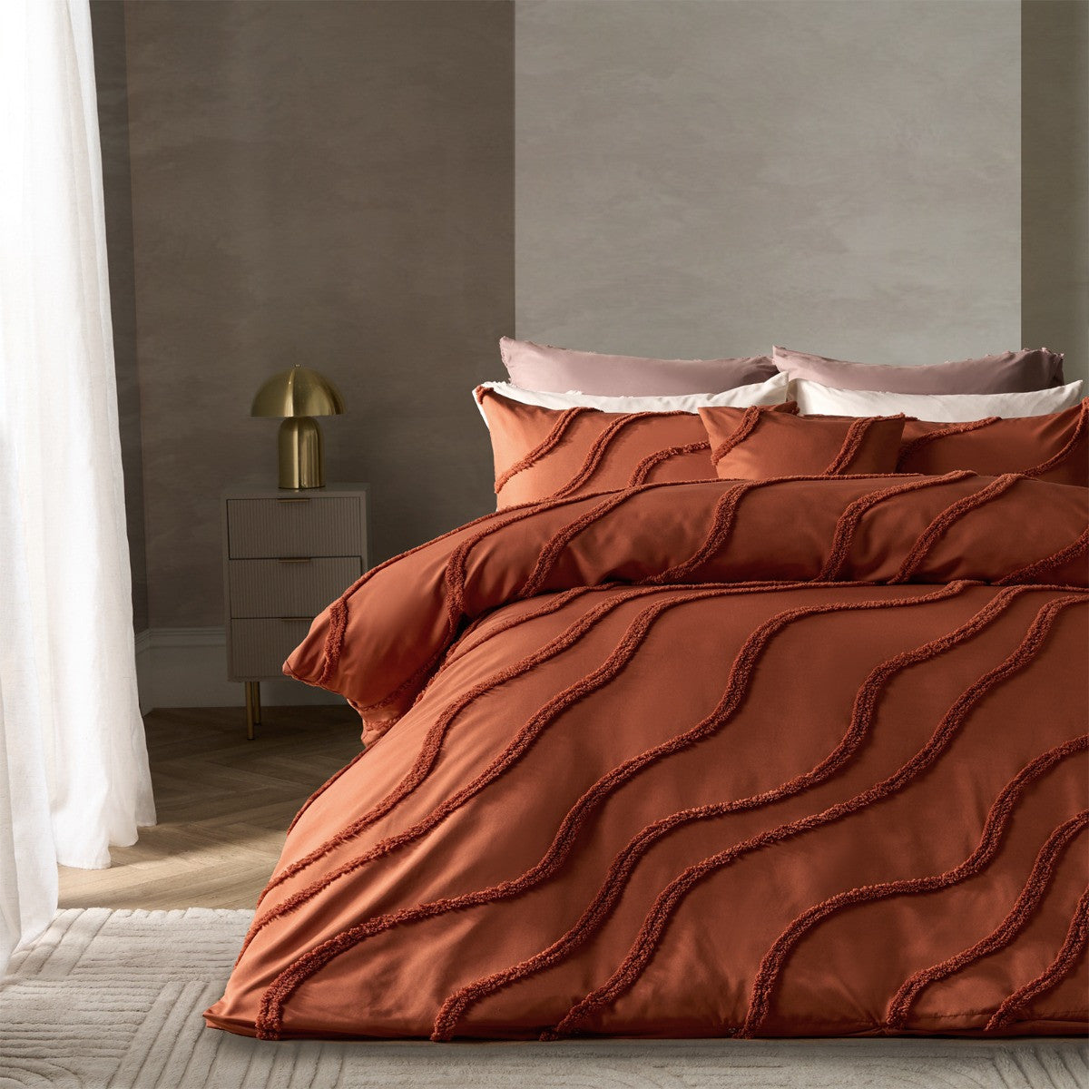 Luxury Tufted Contour Duvet Set