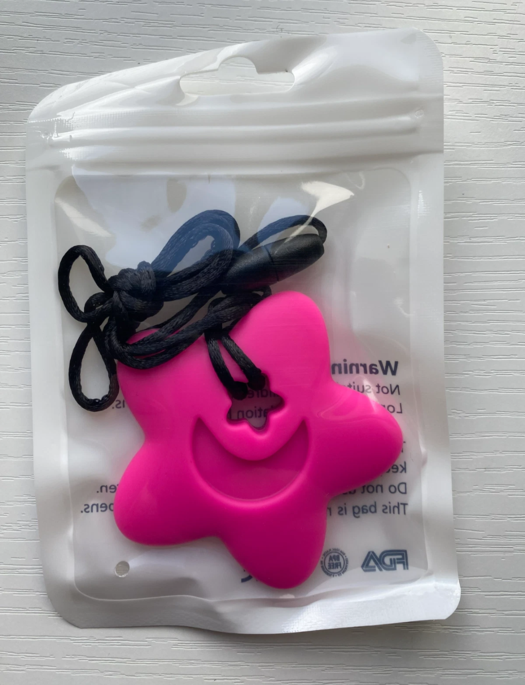 Sensory Star Chew Necklace Autism ADHD Kids Adults BPA Free Silicone Toy Safe