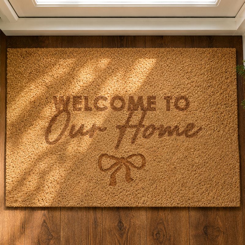 Personalised Bow Rectangle Indoor Doormat