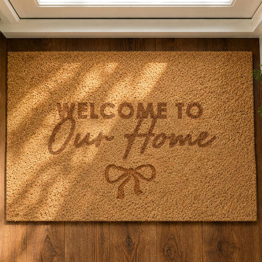 Personalised Bow Rectangle Indoor Doormat