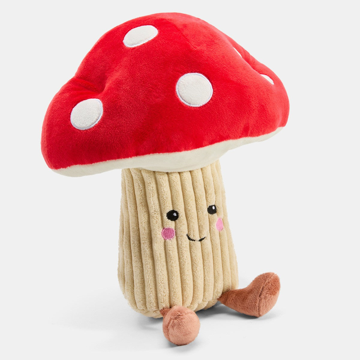 Mushroom Microwaveable Hottie - White/Red
