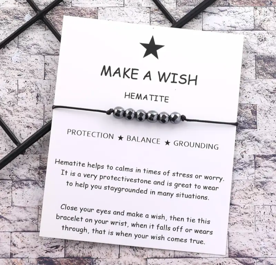 Hematite Wish Bracelet - Protection