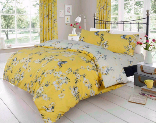 Spring Blossom Duvet Set - Yellow