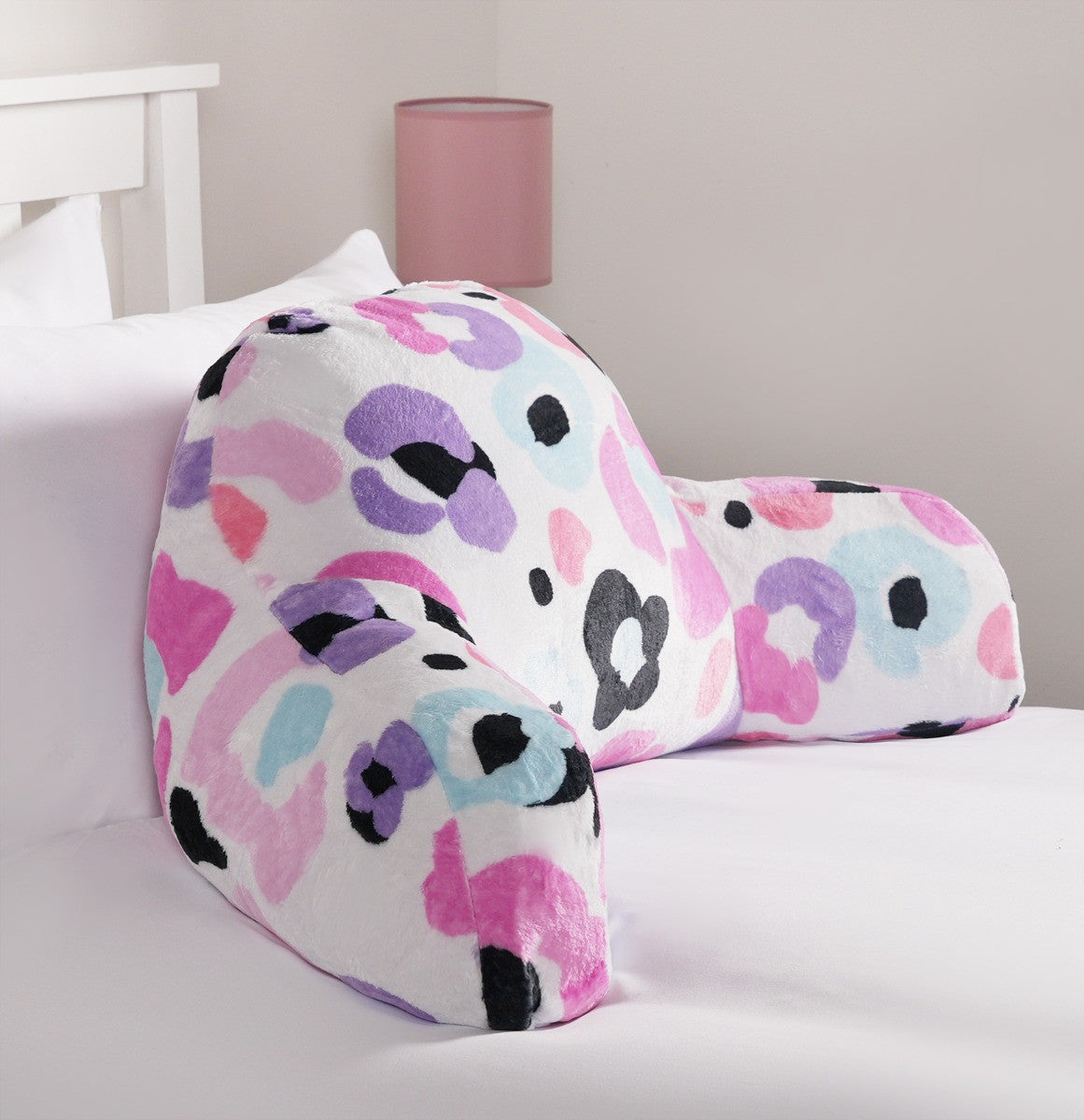 Kids Leopard Fleece Cuddle Cushion - Multi