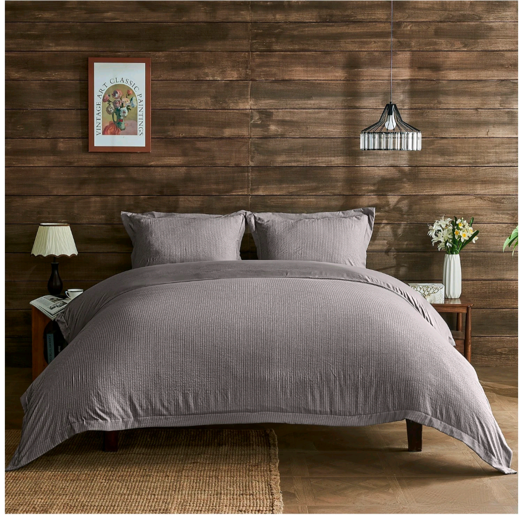 Textured Ribbed Duvet Set