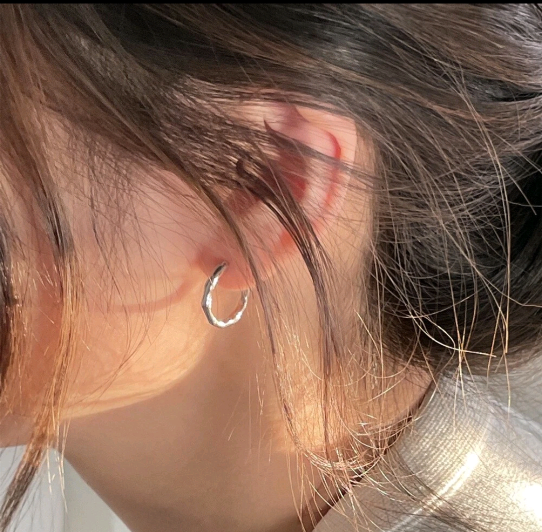 925 Sterling Silver Huggie Hinge Hoop Earrings