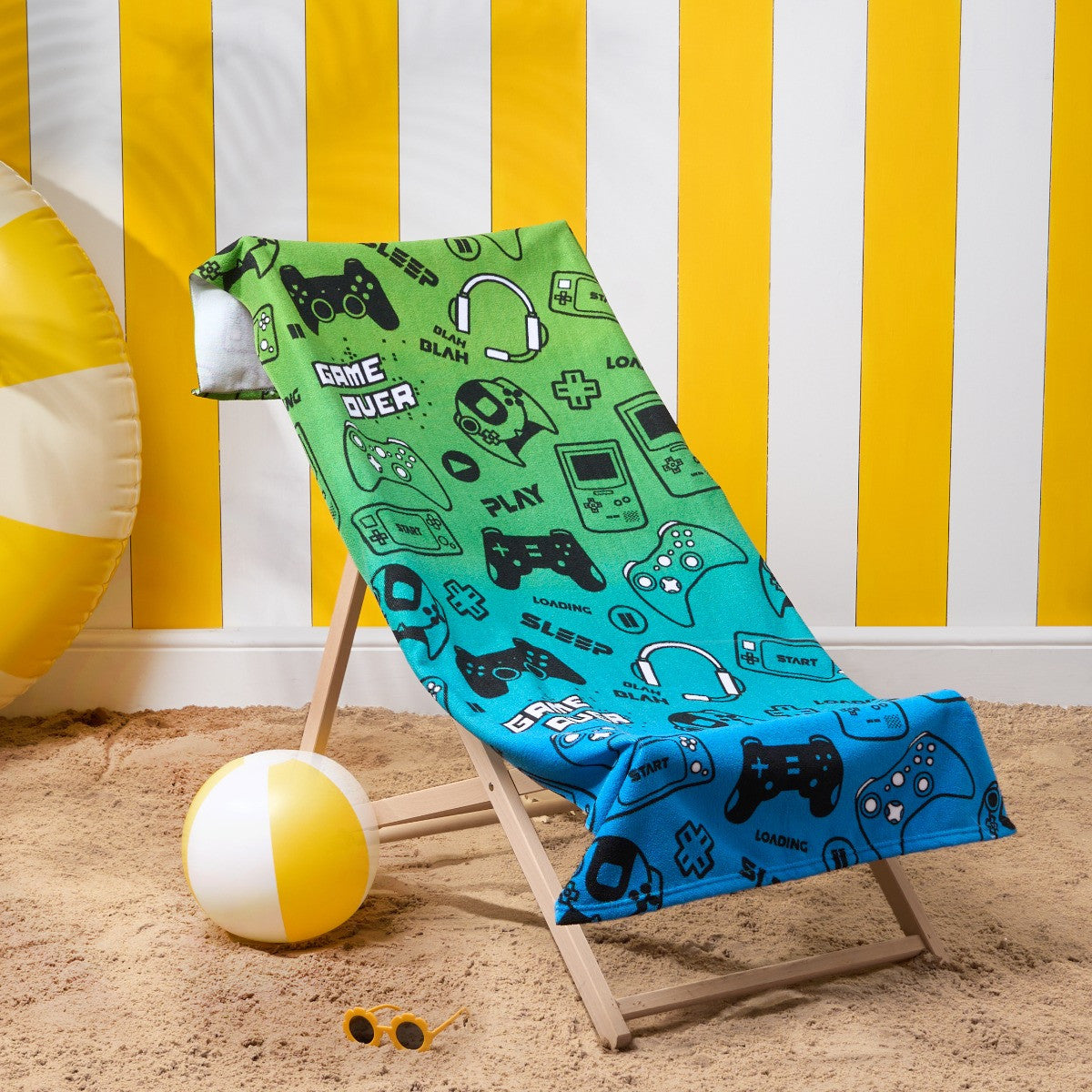 Gaming Design Beach Towel