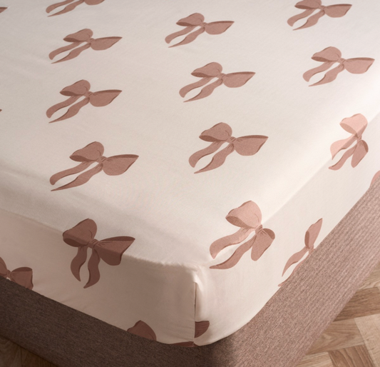 Bow Print Fitted Sheet