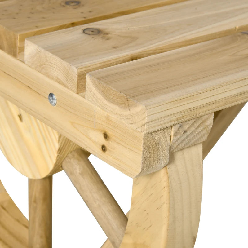 2 Person Garden Rustic Wooden Bench