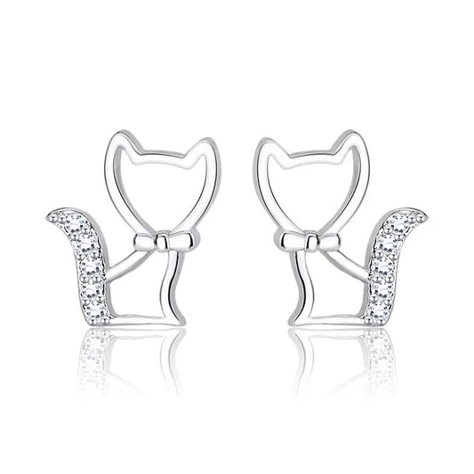 Cute Cat Stud Earrings