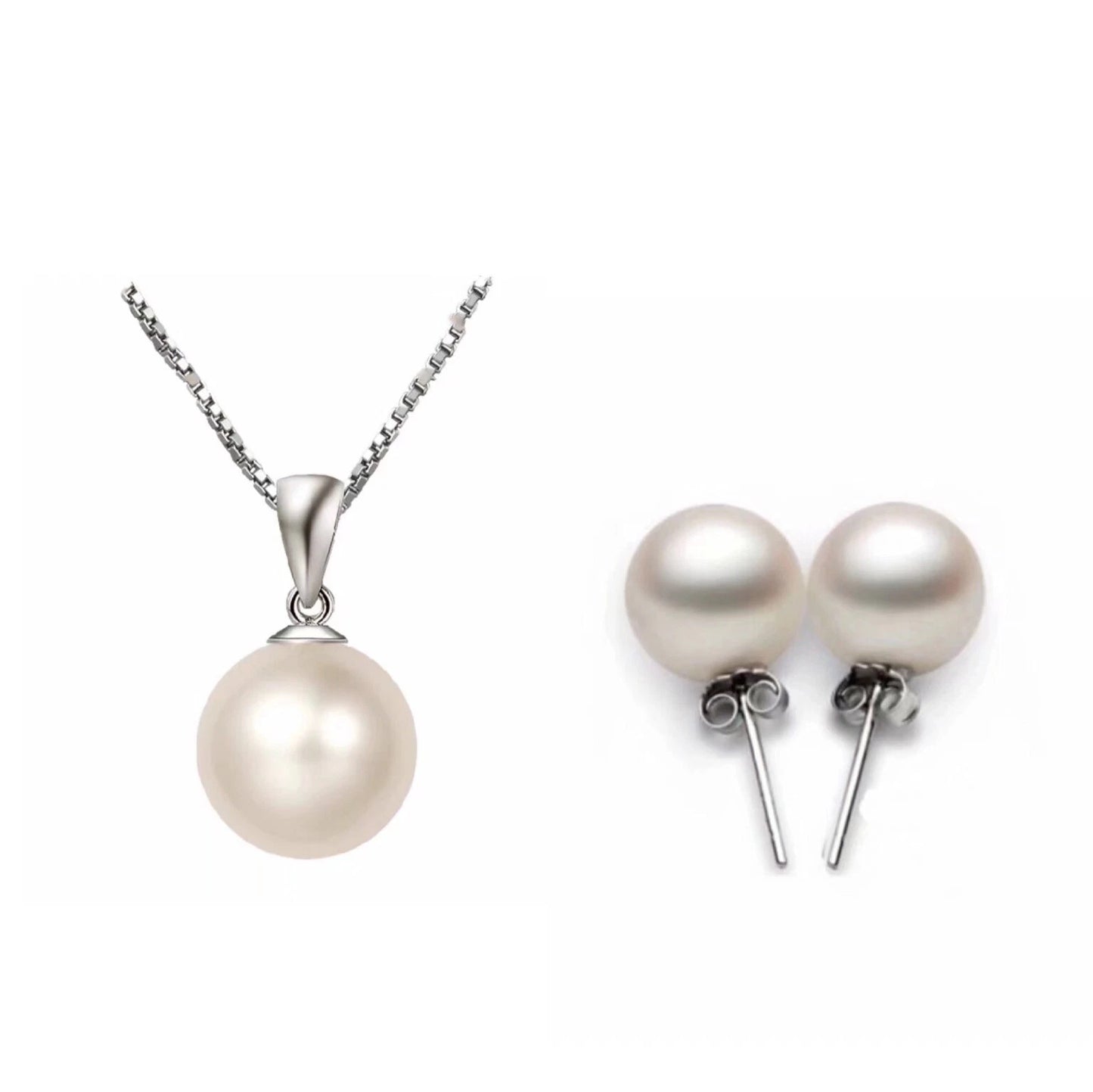 Imitation Peart Earring and Necklace Set