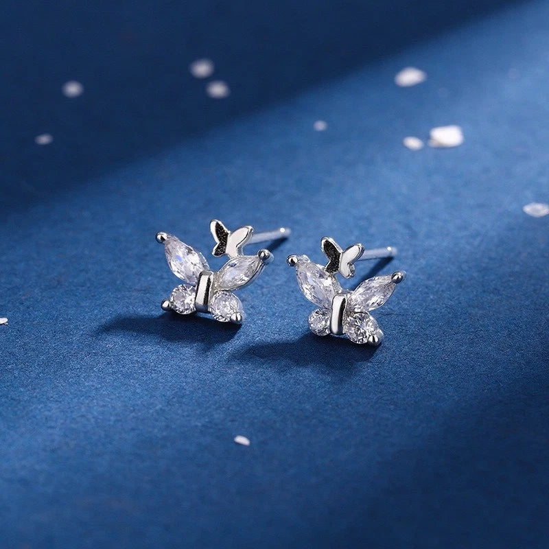 Crystal Butterfly Earrings
