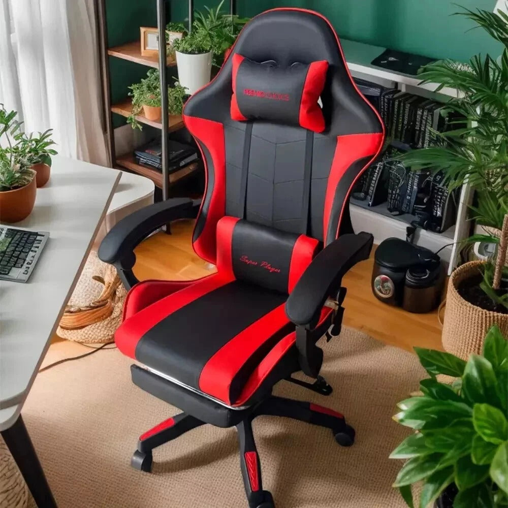 High Back Ergonomic Gaming Chair with Footrest