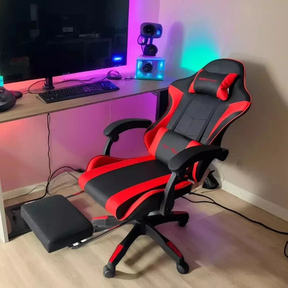 High Back Ergonomic Gaming Chair with Footrest