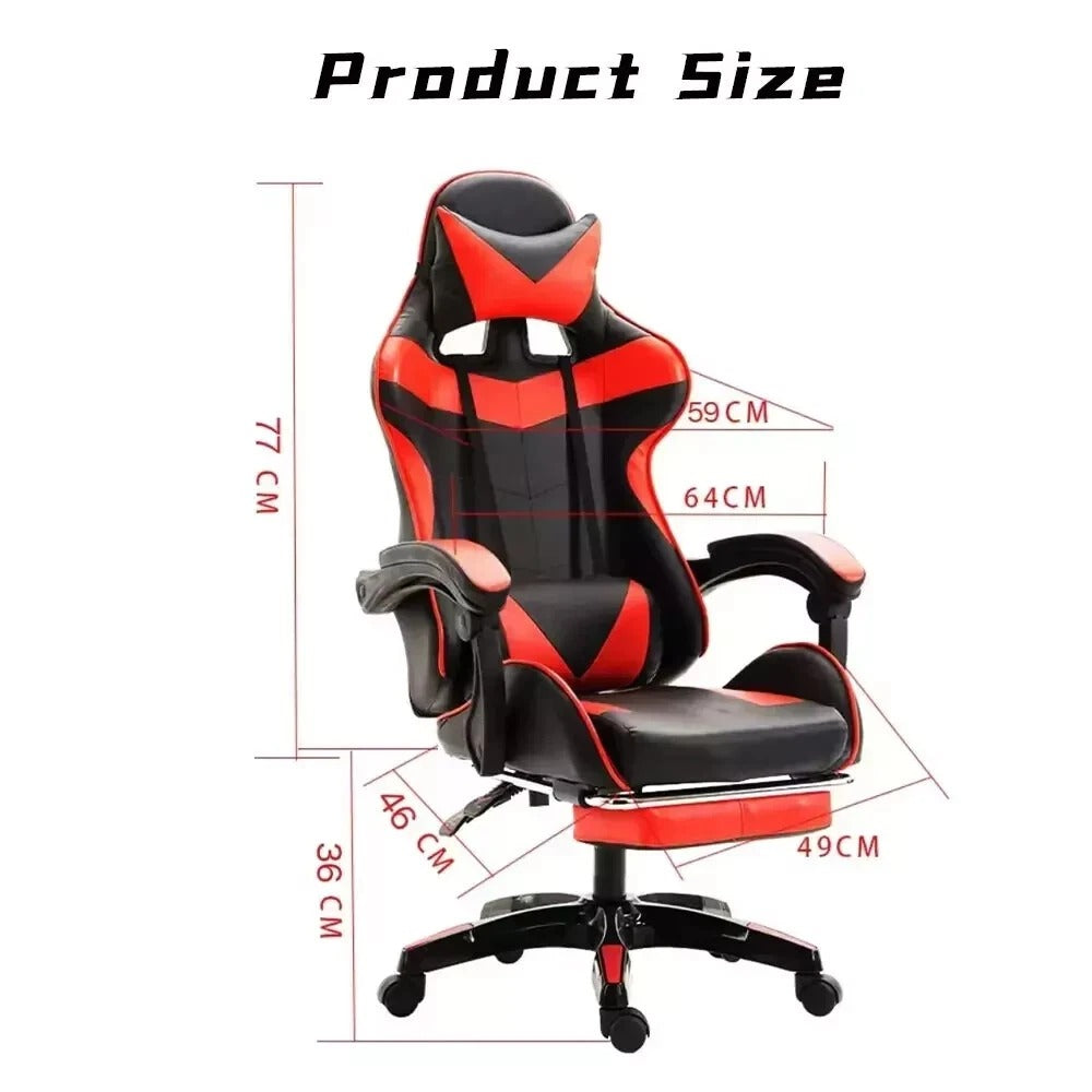 High Back Ergonomic Gaming Chair with Footrest