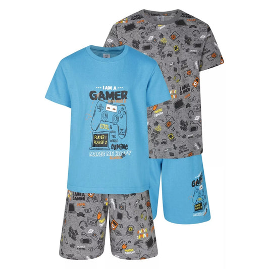 Gaming Boys 2 Pack Short Pyjamas