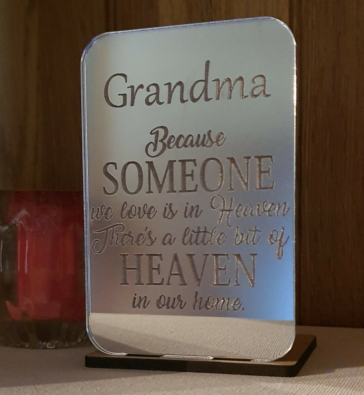 Memorial Tea Light Candle Holder- 7.5x10cm