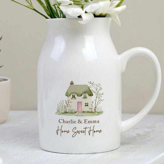 Personalised Country Cottage Jug Vase