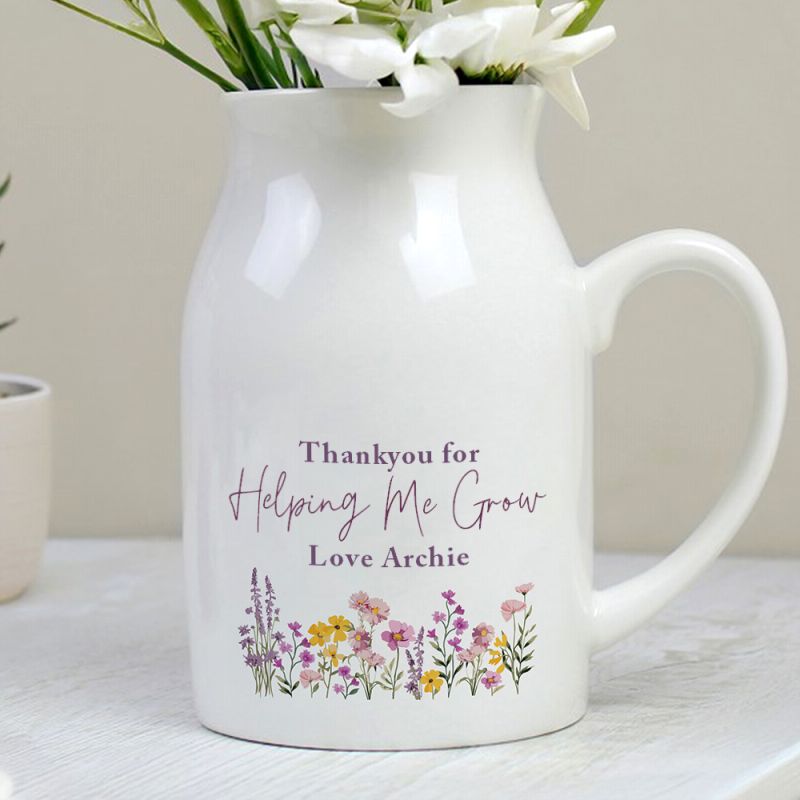 Personalised Wild Flower Jug Vase